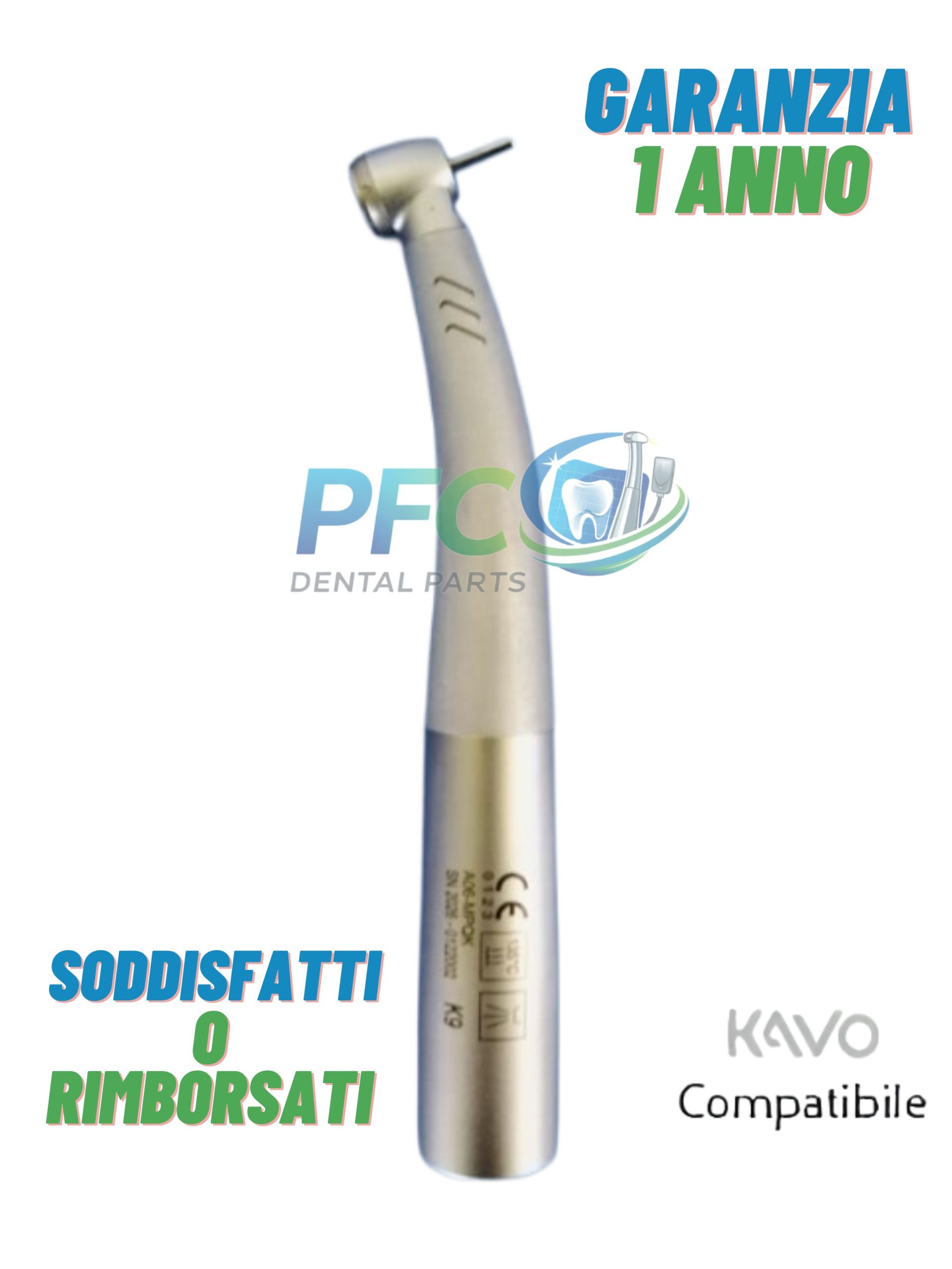 TURBINA DENTALE STANDARD 4 Punti Spray con FIBRA OTTICA AKOS attacco KAVO* - immagine 2