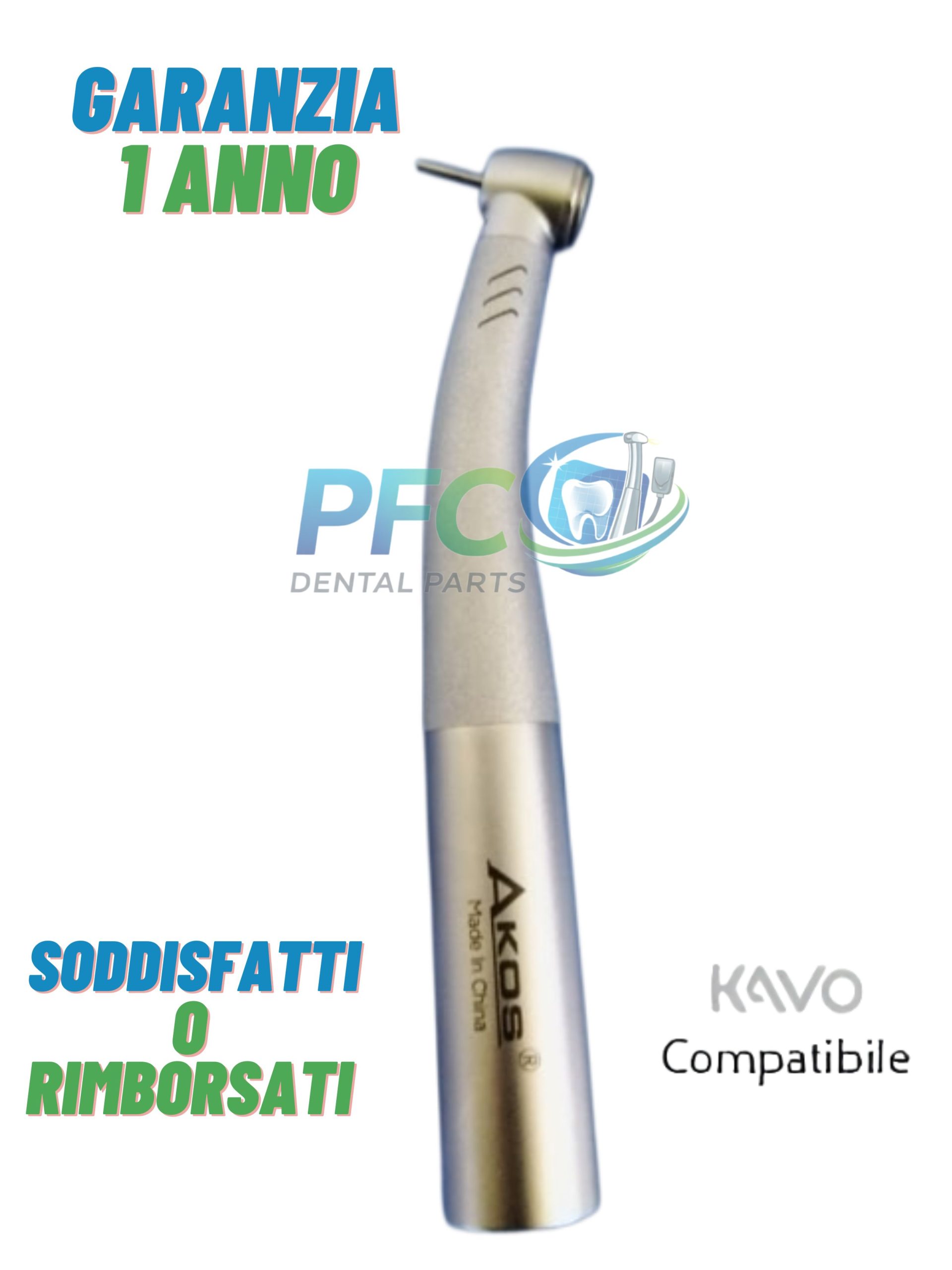 TURBINA DENTALE MINI 4 Punti Spray con FIBRA OTTICA AKOS NUOVA - KAVO