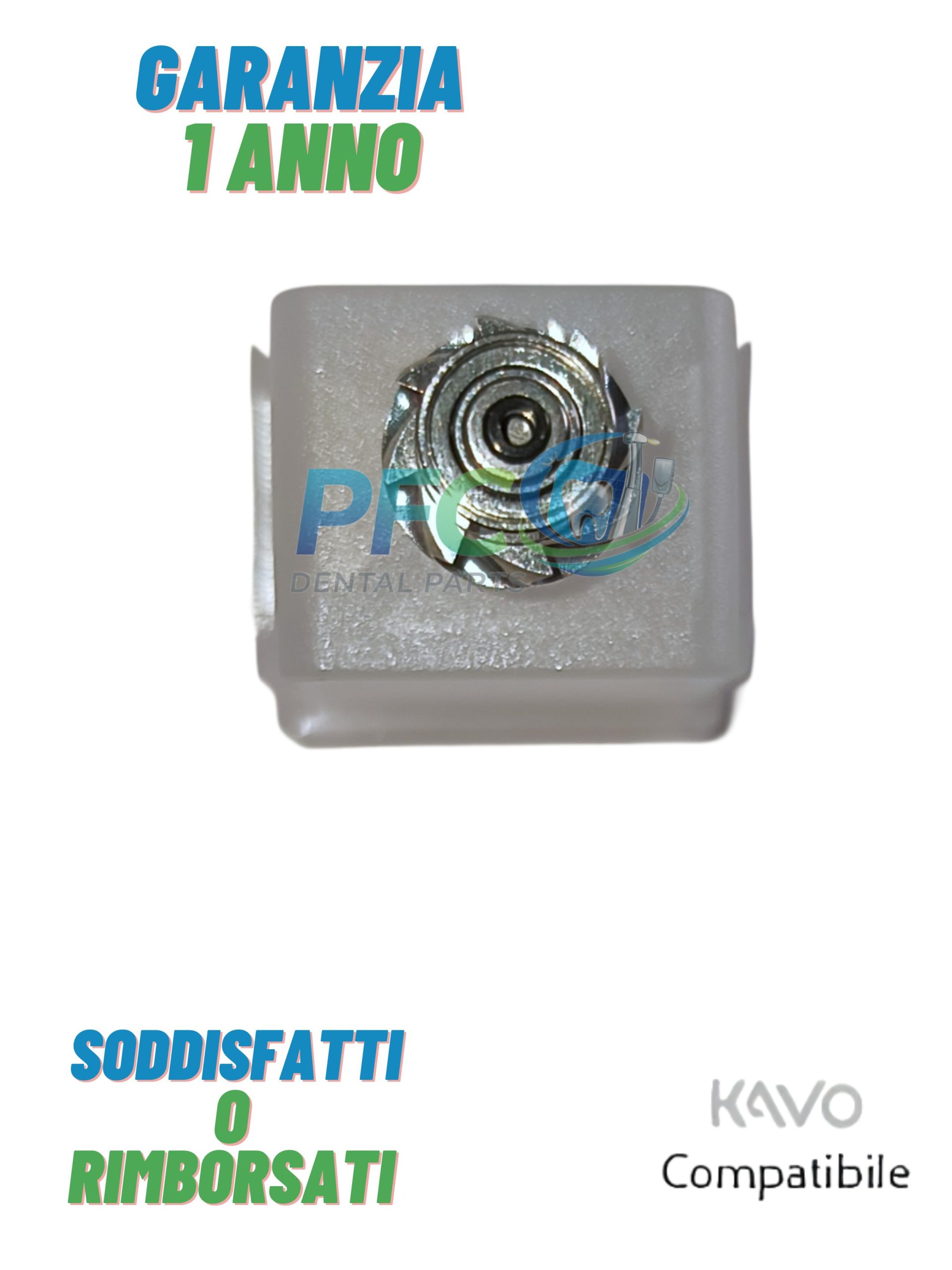ROTORE per TURBINA DENTALE STANDARD 4 Punti Spray con FIBRA OTTICA AKOS - immagine 2