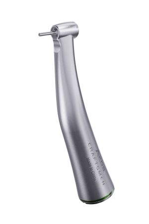Contrangolo dentale AKOS 10:1 con testina Mini e canale interno – Green Ring Series