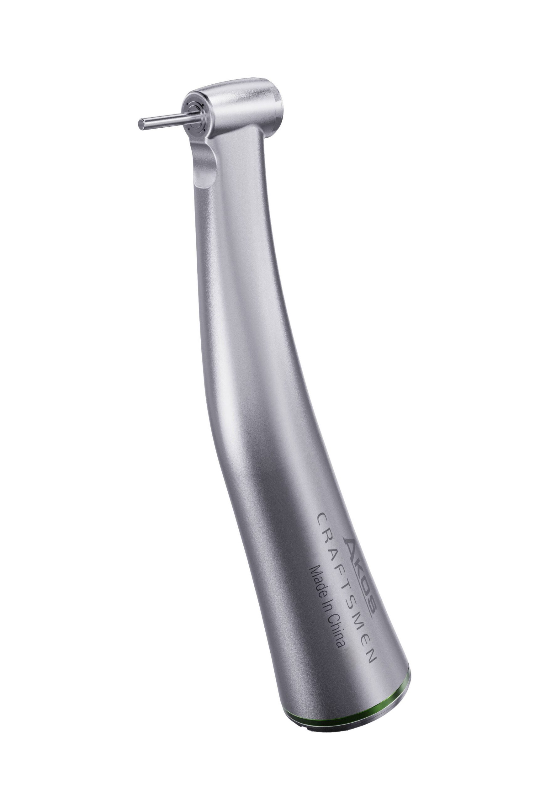 Contrangolo dentale AKOS 10:1 con testina Mini e canale interno – Green Ring Series