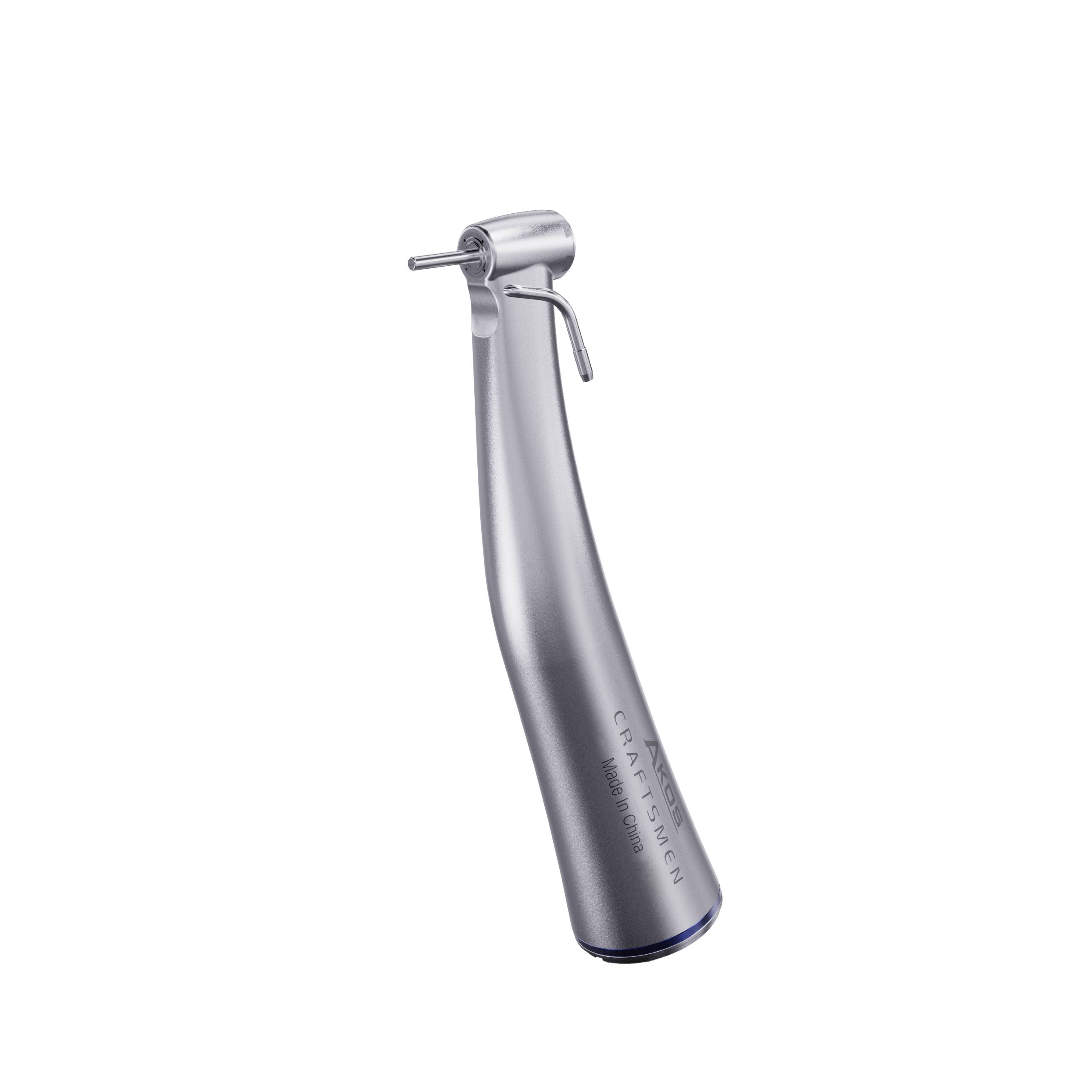 Contrangolo dentale AKOS 1:1 con testina Mini e spray esterno – Blue Ring Series