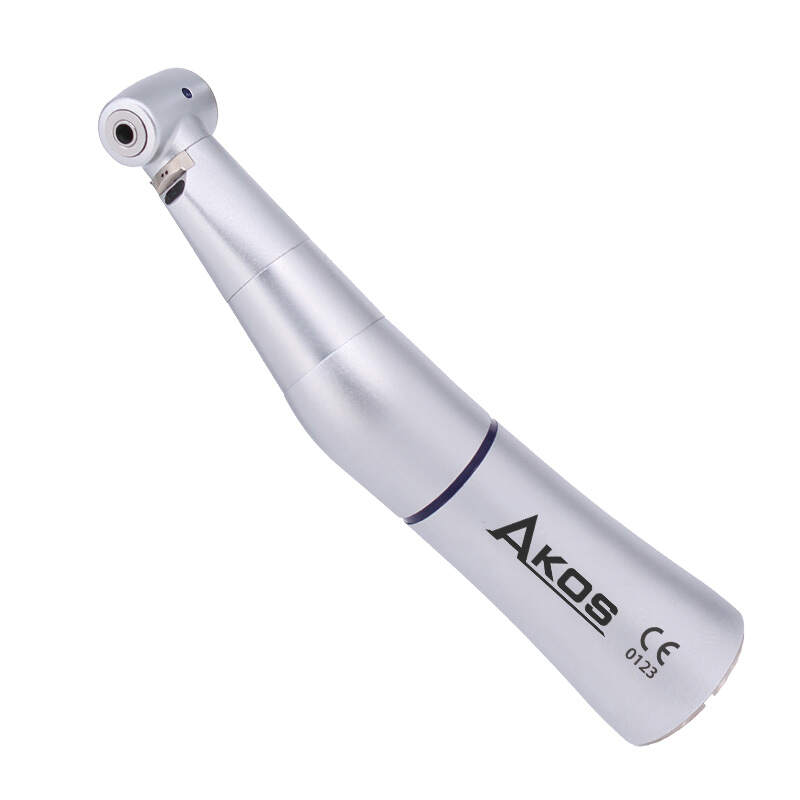 Contrangolo dentale AKOS 1:1 tipo KAVO con fibra ottica – Blue Ring Series